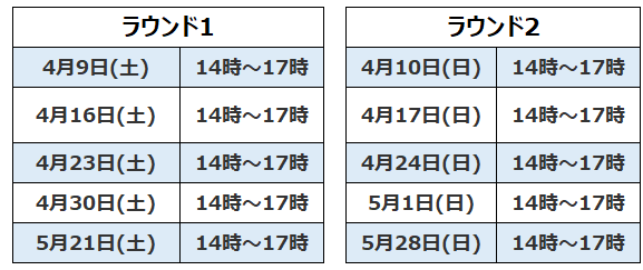 ソロオープンハイプカップ日程
